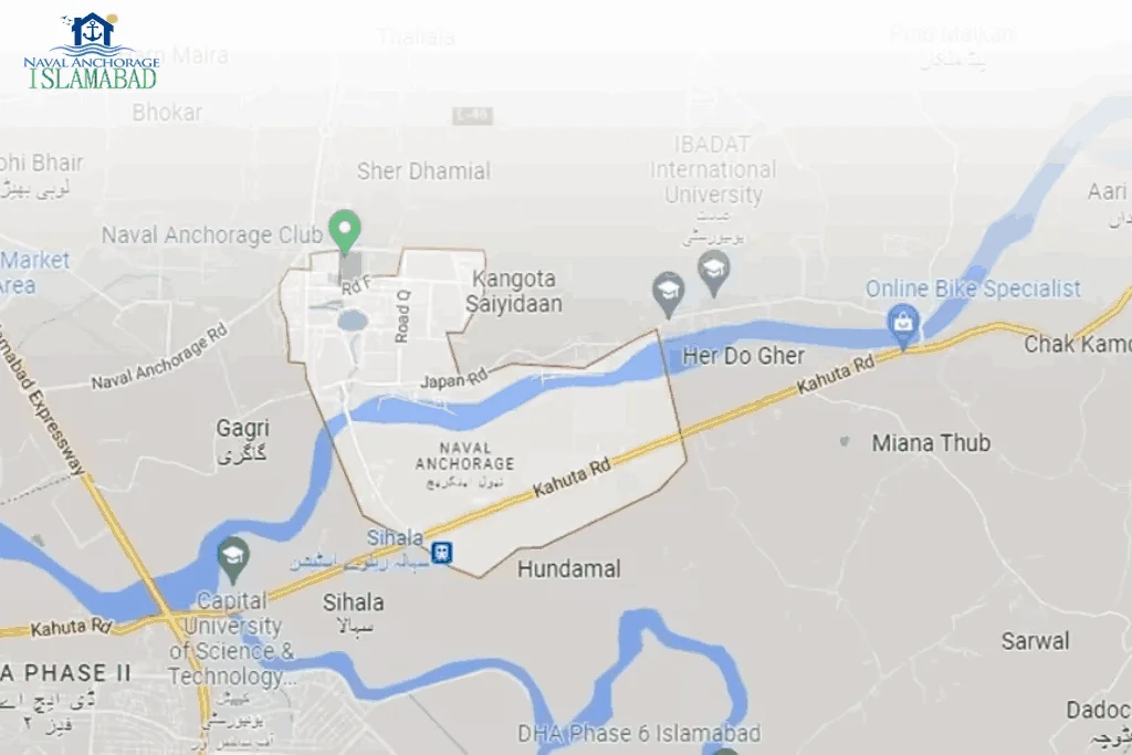 Naval Anchorage Phase 2 Islamabad location